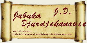 Jabuka Đurđekanović vizit kartica